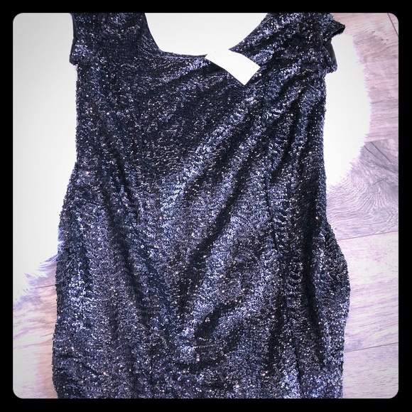 💋Black Sequin Dress size 10 NWT - Picture 7 of 7